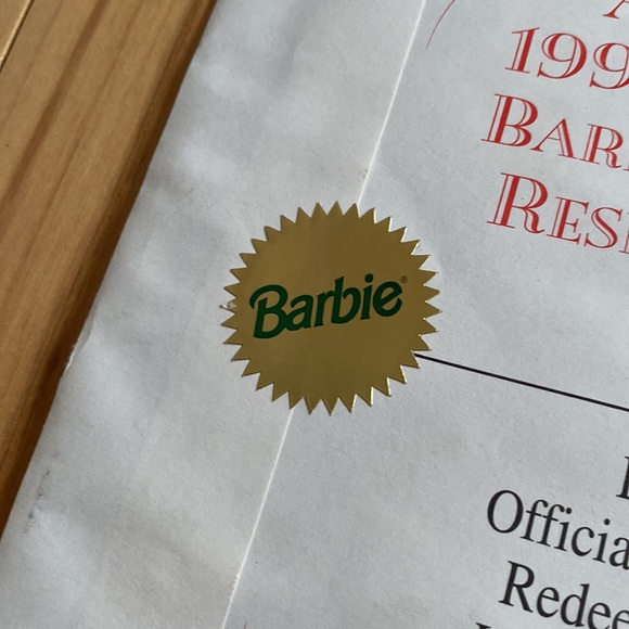Sealed 1996 Holiday Barbie Redemption Certificate - Picture 3 of 4